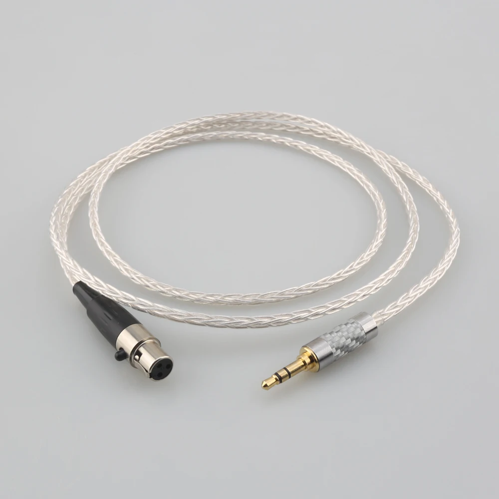 

HiFi 8 Core Audio headphone attached cables 3.5mm stereo plug to mini XLR for AK G Q701, K240S ,K271 ,K702 ,K141 ,K171, K712