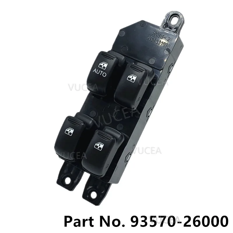 Left Power Window Main Switch For Hyundai Santa Fe 2.4 2.7 2001 2002 2003 2004 2005 9357026000 93570-26000 9357026100