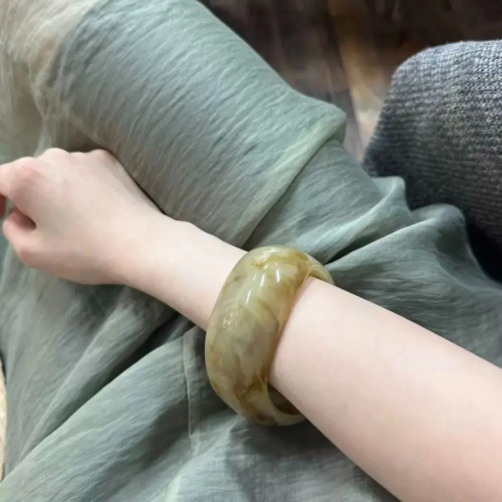 البوهيمي شفافة الاكريليك الإسورة الأقلية تصميم الدوبامين غير النظامية واسعة سوار أوروبا الأمريكية نمط مجوهرات اكسسوارات