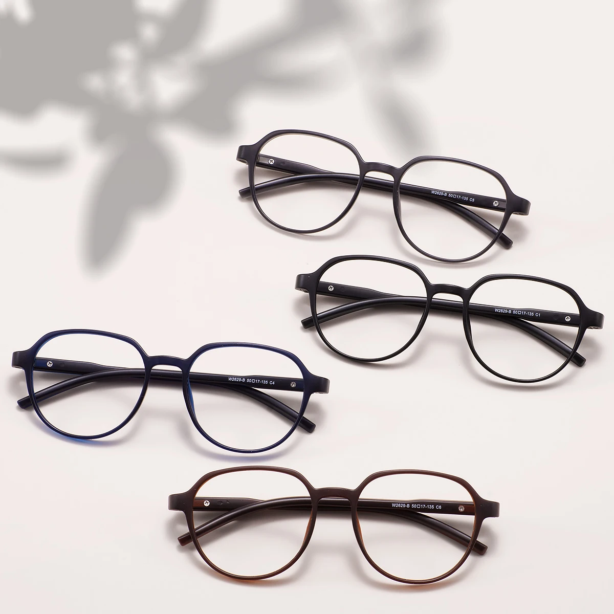

TR90 Medium Round Men And Women Full Rim Fashion Glasses Frame Lightweight Plastic For Prescription Lenses With Medical Recipe