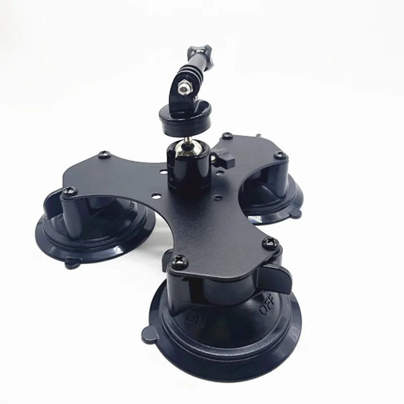 Camera Adapter Mount Dual / Triple Suction Cup Base Heavy Duty Twist Lock for Gopro 11 10 9 1/4-20 Screw Adapter DJI Osmo Sjcam