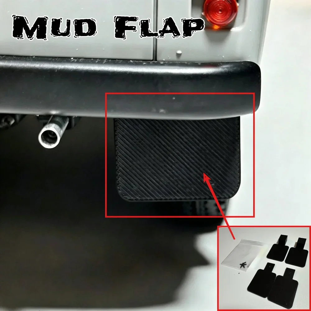 Soft Rubber Mud Guard for WPL C104 1/12 Scale RC Model Fender custom size RC Crawler Upgrade Modification Replacement Part