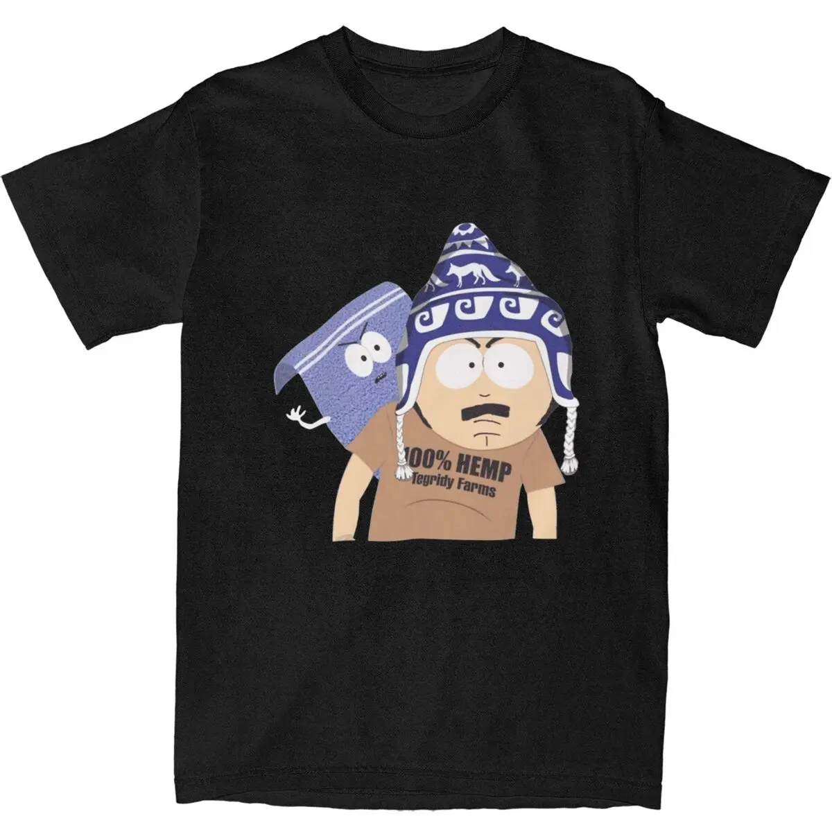 Men Women Tegridy Farms Randy Marsh And Towelie Shirt Merchandise Souths Parks Pure Cotton T-shirt Clothes Leisure Tee Shirt