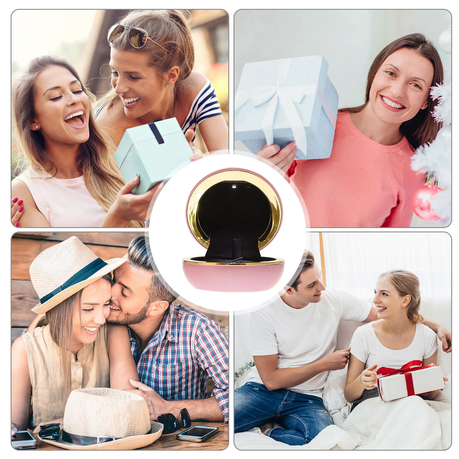 

Creative Necklace Box with LED Lighting Luxury Jewelry Case for Women Perfect Storage Display Box for Special Events