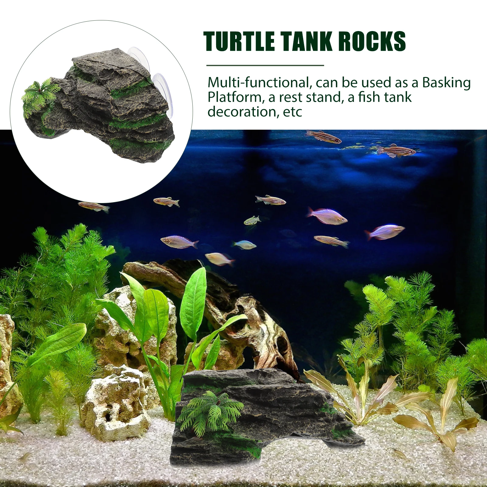 

Extra Large Platform Reptile Platform For Aquarium Decorations Dock Basking Area Tortoise Hide Rocks Aquatic Turtle Tank