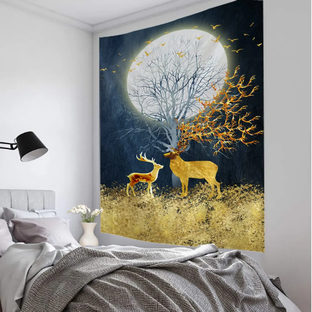 Nordic style tapestry wall hanging abstract art home fabric decoration painting living room bedroom - modern minimalist design