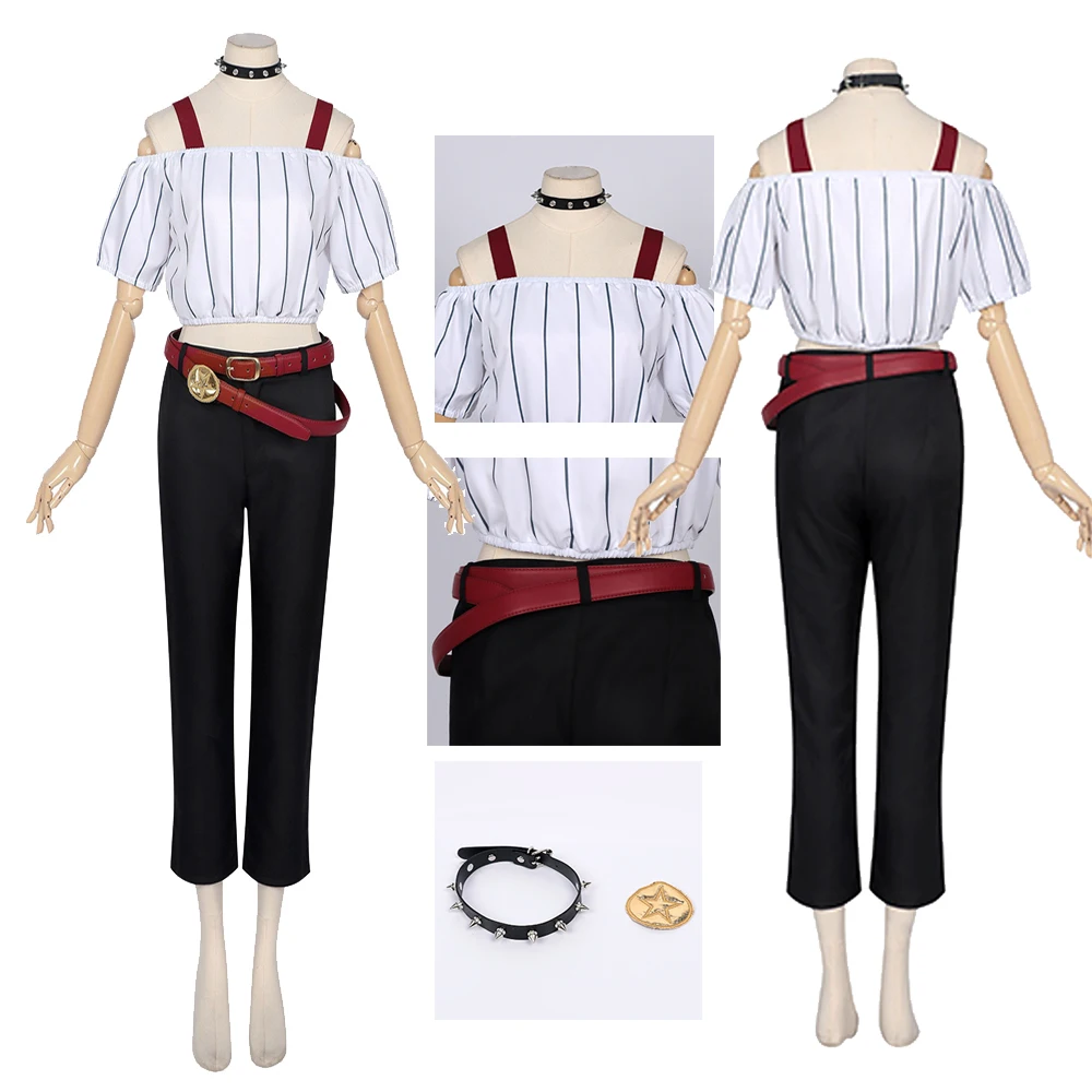 

Game Jujutsu Kaisen Culling Kirara Hoshi Cosplay Costume Top Pants Women Halloween Comic Con Carnival Role Playing Outfit Adult
