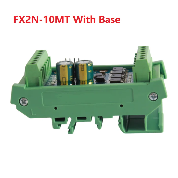 FX2N-6MR FX2N-10MT PLC Industrial Control Board With Base Program Cable Analog Input 0-10V DINRail Install DC12-30V Power Supply