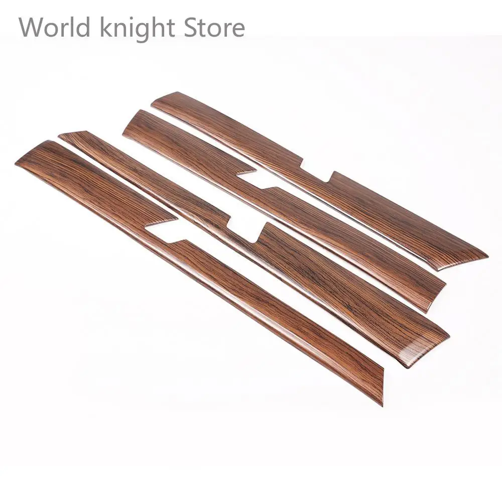 

4pcs Pine Wood Grain ABS Interior Door Decoration Panel Trim for Toyota Land Cruiser Prado FJ150 150 2010-2018 Model Accessories