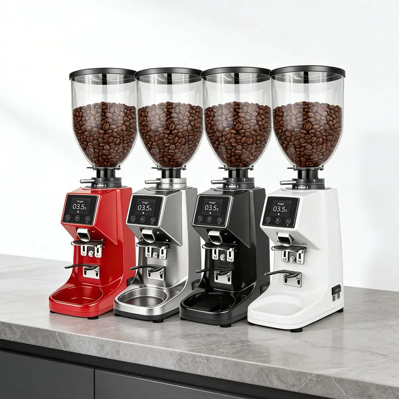 

Электрическая кофемолка профессиональная с цифровым дисплеем, регулируемая, высокоточная, для помола кофейных зерен, для бариста и домашнего использования