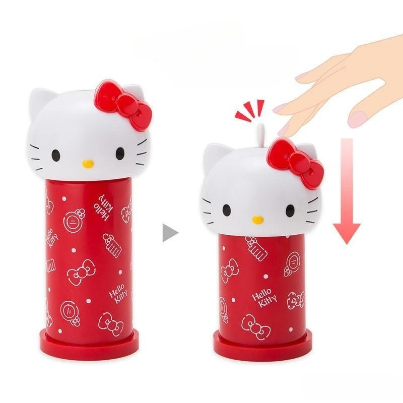 Sanrio New Hello Kitty Kuromi My Melody Cotton Swab Tube Portable Mini Cartoon Household Use Push Type Creativity Kawaii Anime