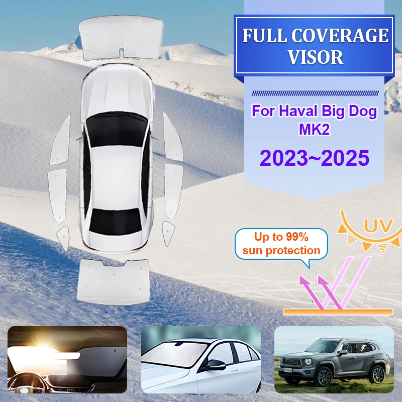 

For Haval Big Dog MK2 2023 2024 2025 Haval H7 Dargo X H-Dog Car Window Sunshades Reflector Shade Visors UV Blocking Auto Parts