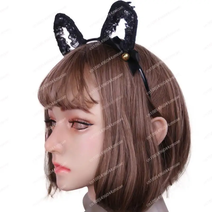 Mask adult full face silicone, fake girl surface, with male to female headgear, all-inclusive cosplay simulation for men image 5