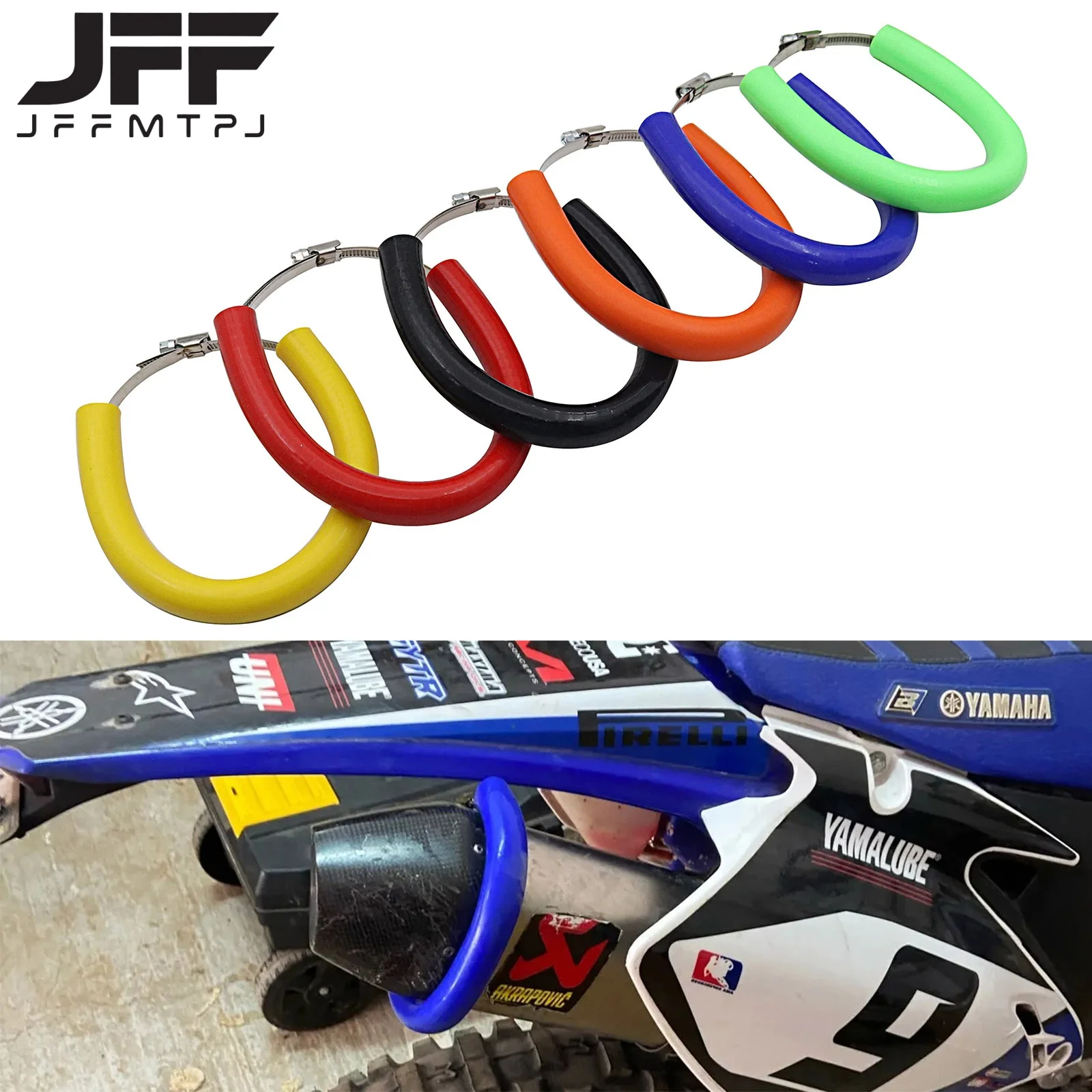 Universal Motorcycle Oval Exhaust Protector Can Cover For KTM Dirt Bike Accessories Silicone Guard Anti-hot 250 350 450 500 CC