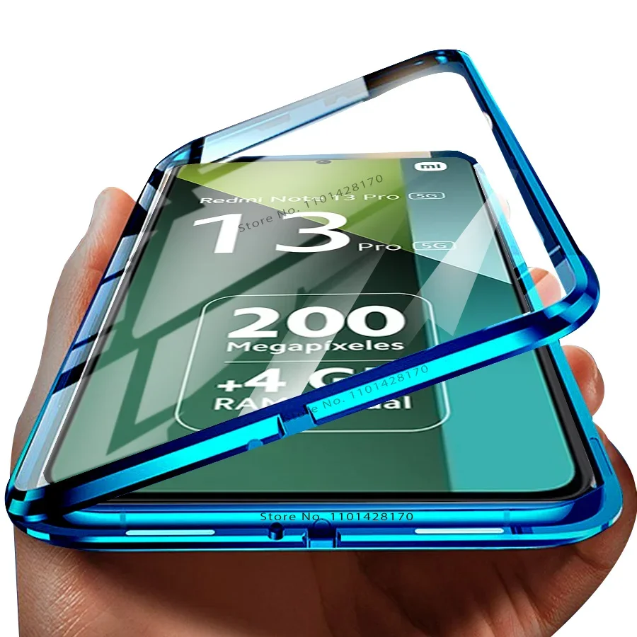 

Redmy Note13Pro Case 360° Magnetic Flip Double-side Protective Glass Cover Coque For Xiaomi Redmi Note 13 Pro 5G Note13 13Pro 4G