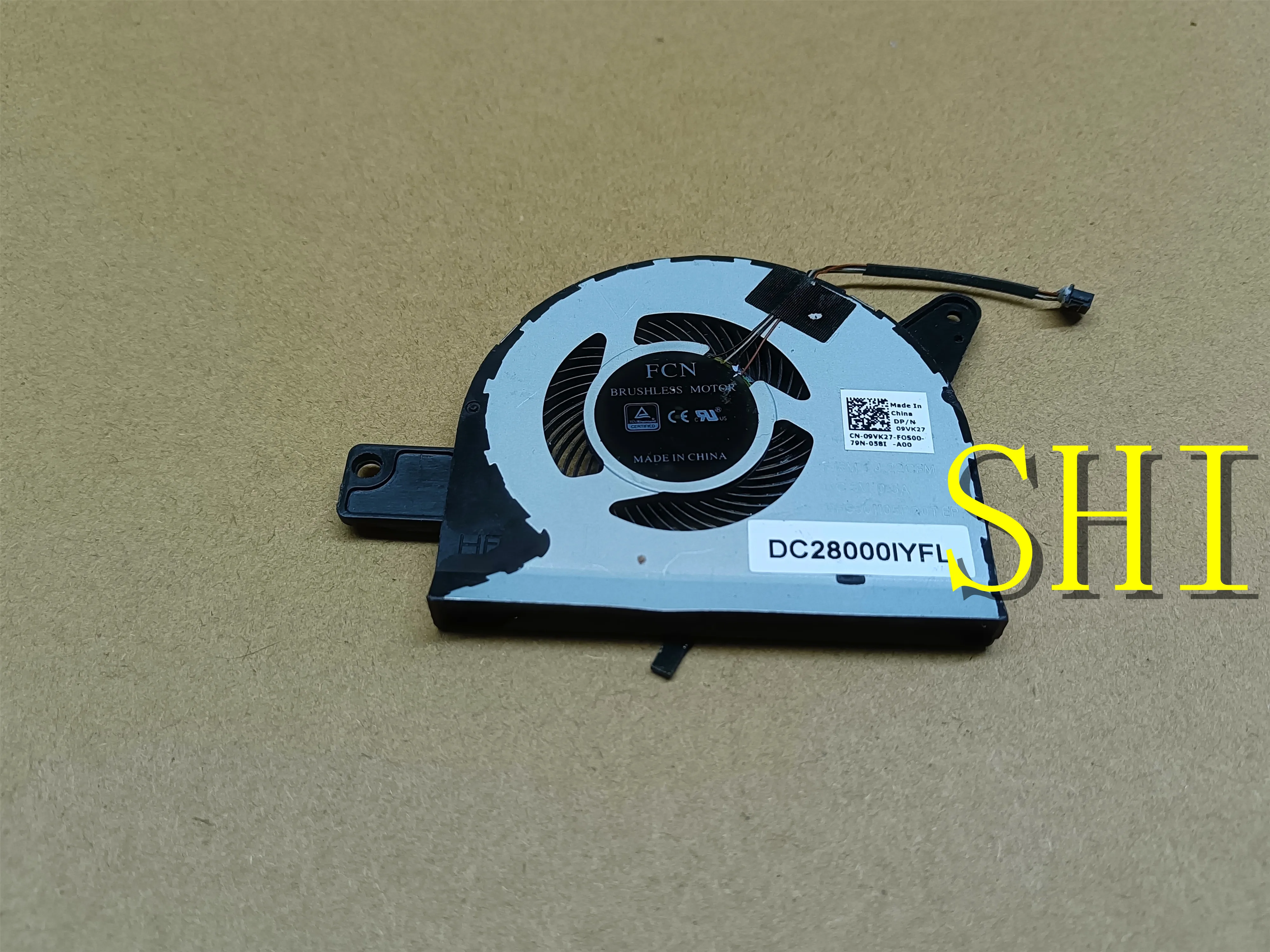 Replacement Laptop CPU Cooling Fan Used FOR Dell Latitude 5580 DC28000IYFL 9VK27 09VK27 free shipping