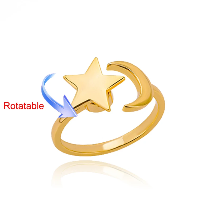 Women's Adjustable Stainless Steel Clover Wedding Ring