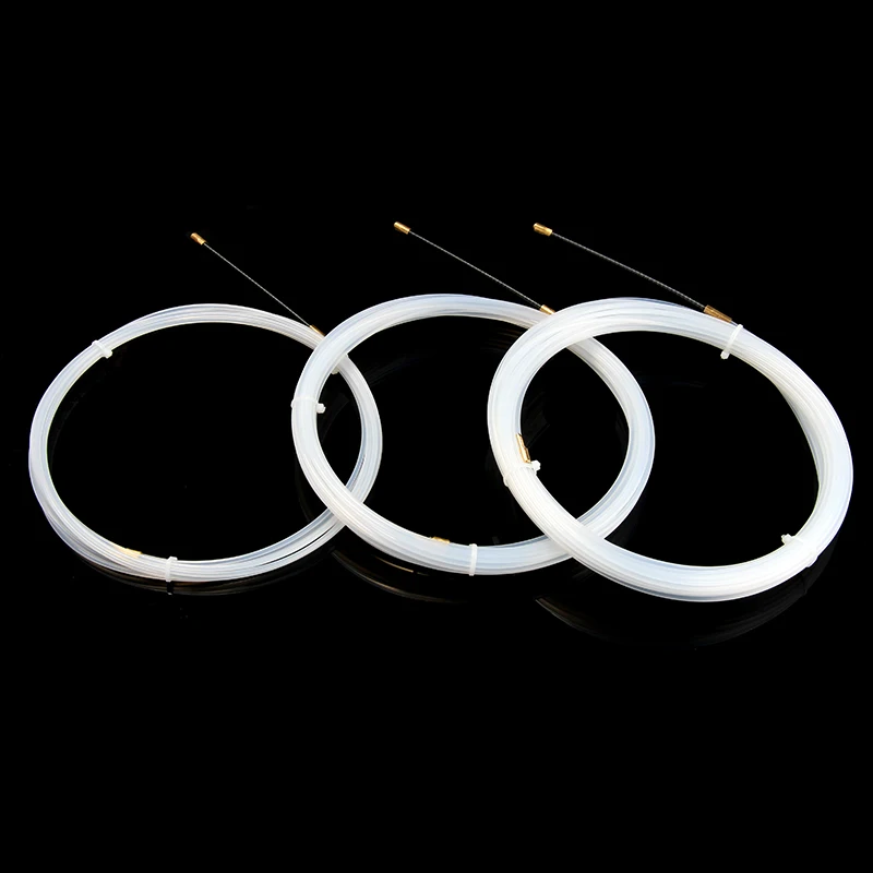 3mm 5/10/15M White Nylon Guide Device Electric Cable Push Pullers Duct Snake Rodder Fish Tape Wire