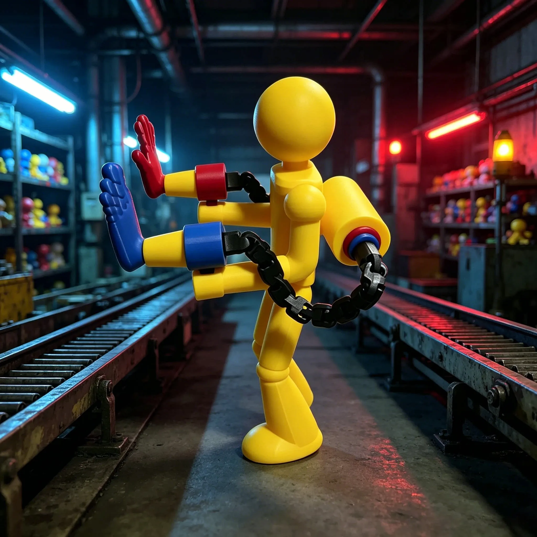 Poppy Playtime Chapter 5 New Player vs Prototype 1006 3D Printed Articulated Action Figure Model