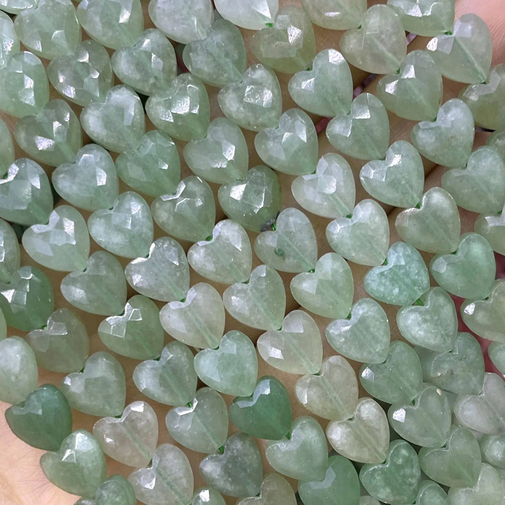 8 mm facettierte Herzperlen aus natürlichem Rhodonit, lose Spacer-Perlen für die Schmuckherstellung, DIY-Ohrringe, Armbänder, Halsketten, Zubehör – Detail 3