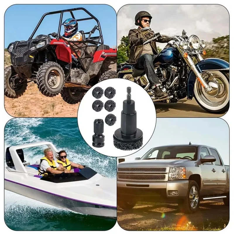 

ABKP-Втулка колеса, щетка для удаления ржавчины, тормозная ступица, инструмент для удаления ржавчины тормозного диска для автомобиля, очиститель шпилек колес, полировка