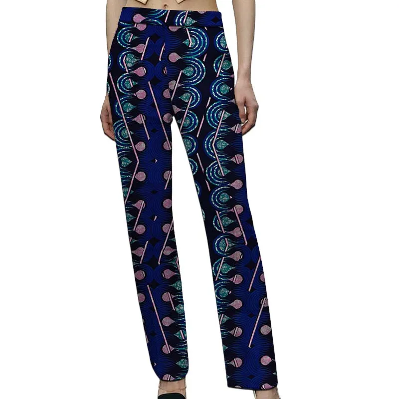 Traditional Women's Straight Pants Designer Handmade African Print Couture Trousers Female Ankara Outfit Bottom For Party