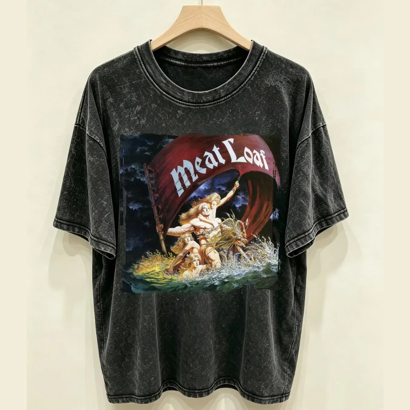 washed T Shirt Cotton Meat Loaf Dead Ringer Album More Than You Deserve vintage Washed Casual Slightly fashion Soft