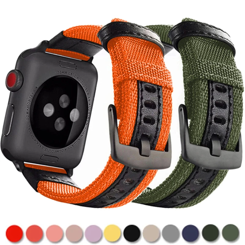 Sport Nylon Strap for Apple Watch Ultra2 Band 49mm 44mm 40mm 49mm 40mm IWatch Series 9 8 7 6 Se 5 4 Correa 45mm 41mm Accessories