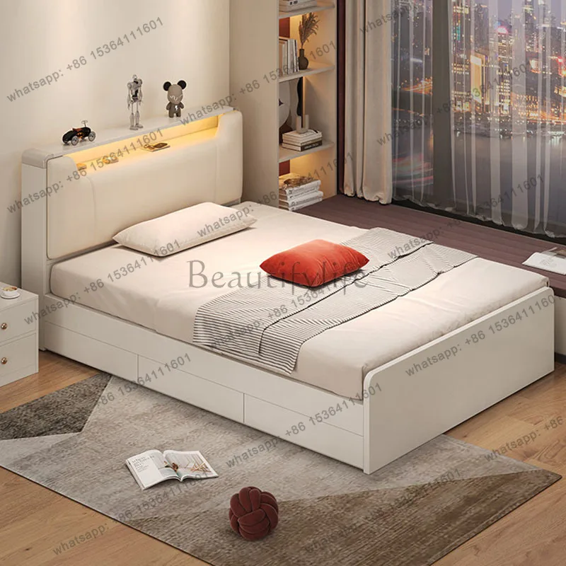 FG Storage Design Bed Bedroom Baby Children Luxury Floor Wooden Sleeping Mobile Bed Princess Letto Matrimoniale Modern Furniture