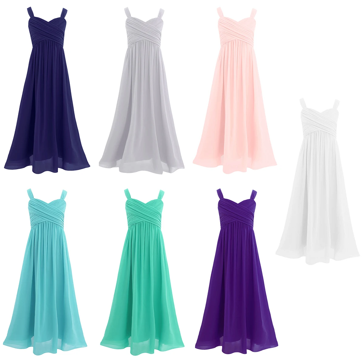 

Шифоновое плиссированное платье-макси для подружки невесты, подружки невесты, дня рождения