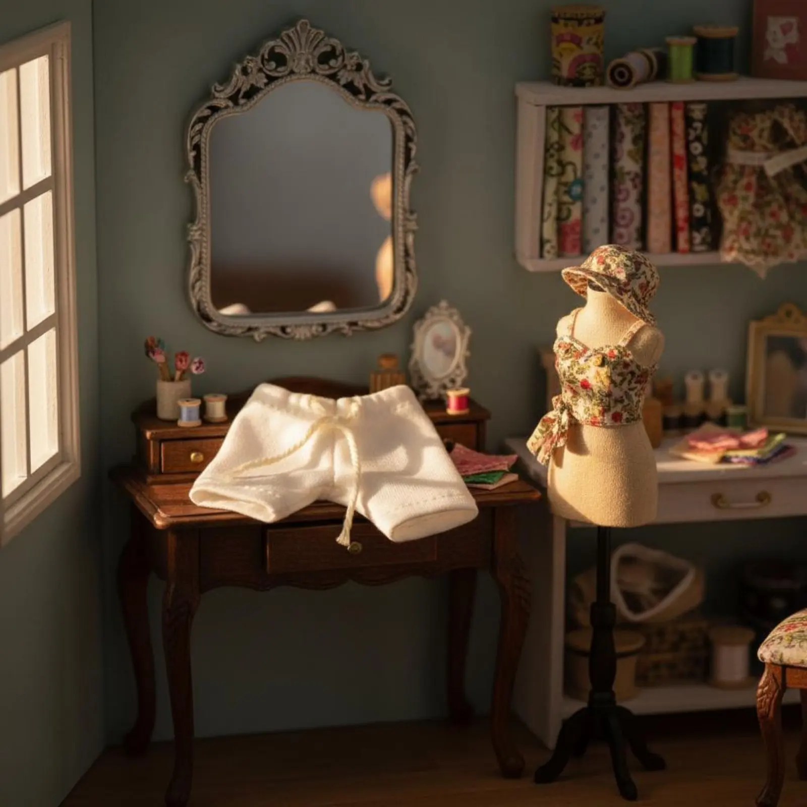 

BJD Sweat Shorts Relaxed Design Miniature Clothing for Miniature Scene Display
