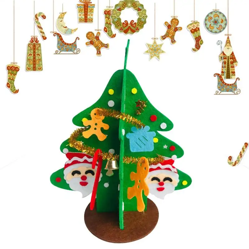 

3D Felt Christmas Tree No Woven Three-dimensional Christmas Tree DIY Christmas Tree Crafts Decoration For New Year Christmas