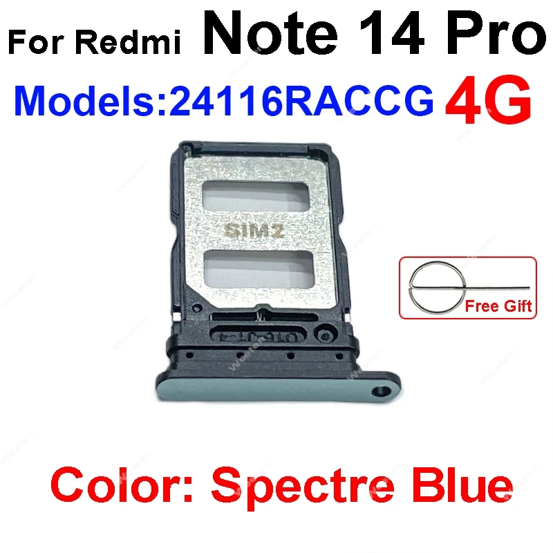 Sim Card Tray Adapter For Xiaomi Redmi Note 14  Note 14 Pro 4G 5G Note 14 Pro+ Plus SIM Card Holder Card Reader Connector Parts  image 4