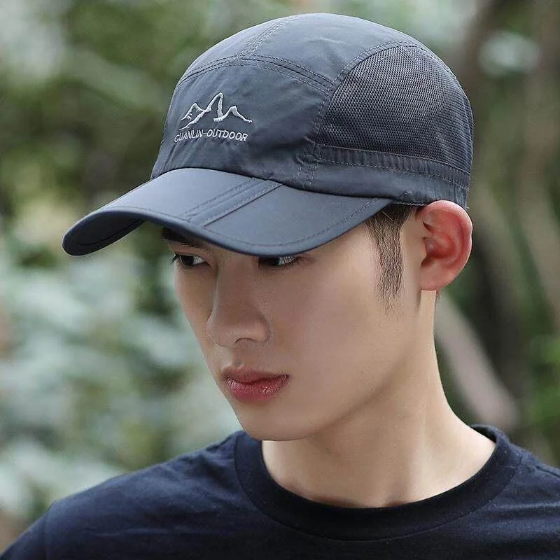 Men's Summer New Style Sun Protection Baseball Cap Quick Dry Sports Travel Mountain Climbing Ladies' Hat Casual round Top