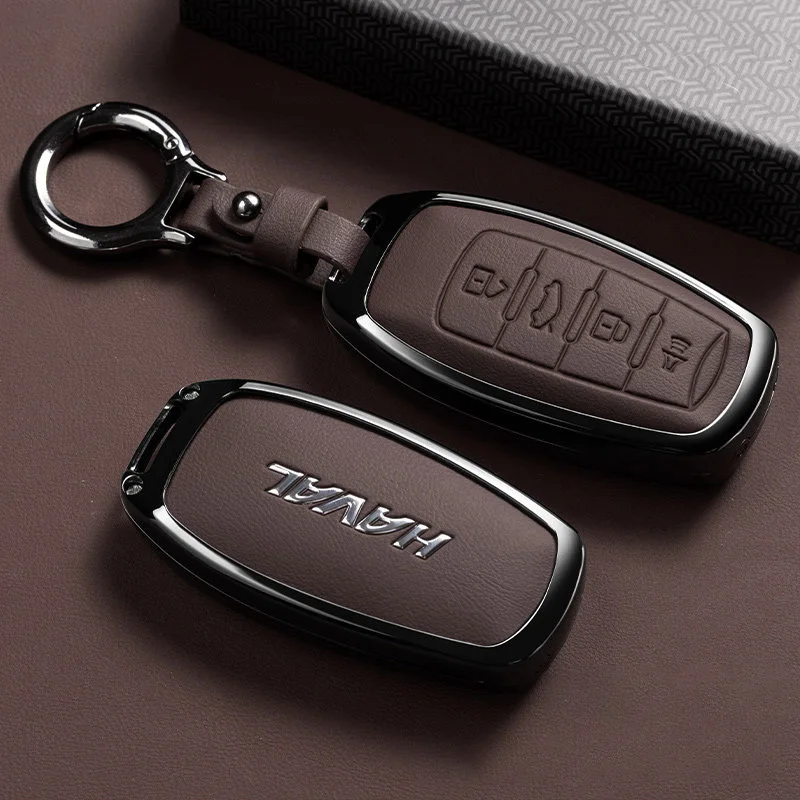 Autoschlüsseletui aus Zinklegierung für Great Wall Haval H6 Hover 2023 2024 2026 Schlüsselanhänger Fernbedienung Abdeckung Shell Gehäuse Halter Fob Zubehör – Detail 7