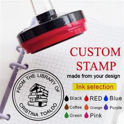 Round Stamp Personalized your own Logo Customized Photosensitive ink Stamp Personalized Custom Self Inking Stamp Rubber Stamp