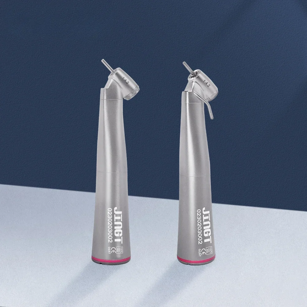 Dental Fibra Óptica LED Handpiece, Aumentando Contra Angle, Micromotor Elétrico, Projetado para Sabedoria, Corte de Dentes, 1:4, 2, 45 °