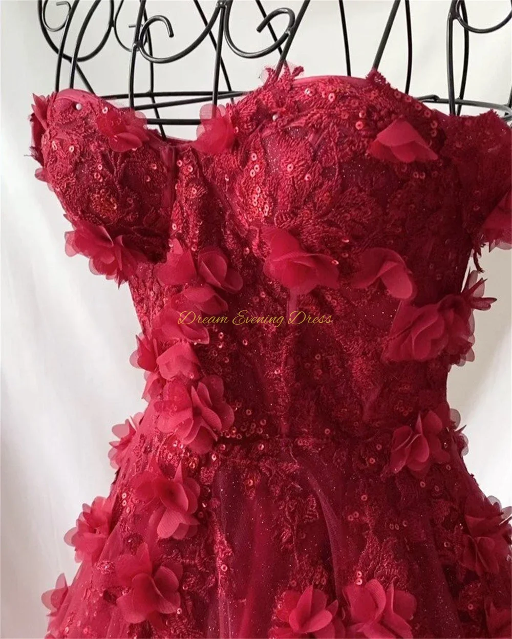 Vestido de noche de tul con flores púrpuras, vestido de fiesta Formal con escote en forma de A, espalda descubierta