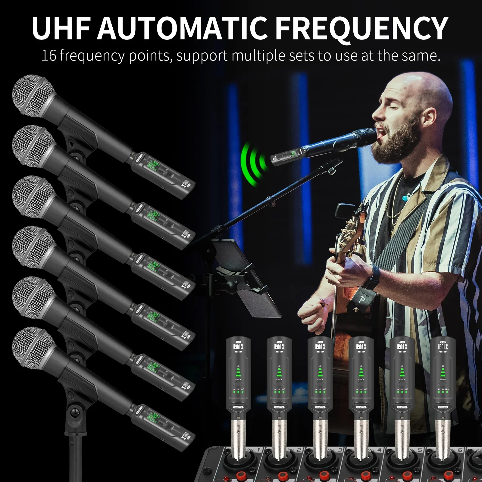 Nouveau transmetteur et récepteur XLR sans fil XTUGA SF-1, adaptateur sans fil UHF pour Microphone dynamique filaire/microphone à fusil de chasse/guitare