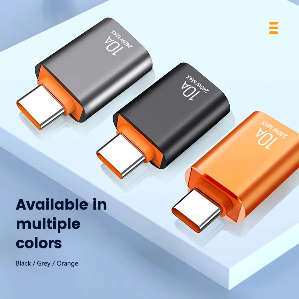 OlPG-Adaptateur OTG USB 3.0 vers type C, convertisseur femelle vers mâle, charge rapide, transfert de données, pour Macbook, Xiaomi, Samsung, 10A