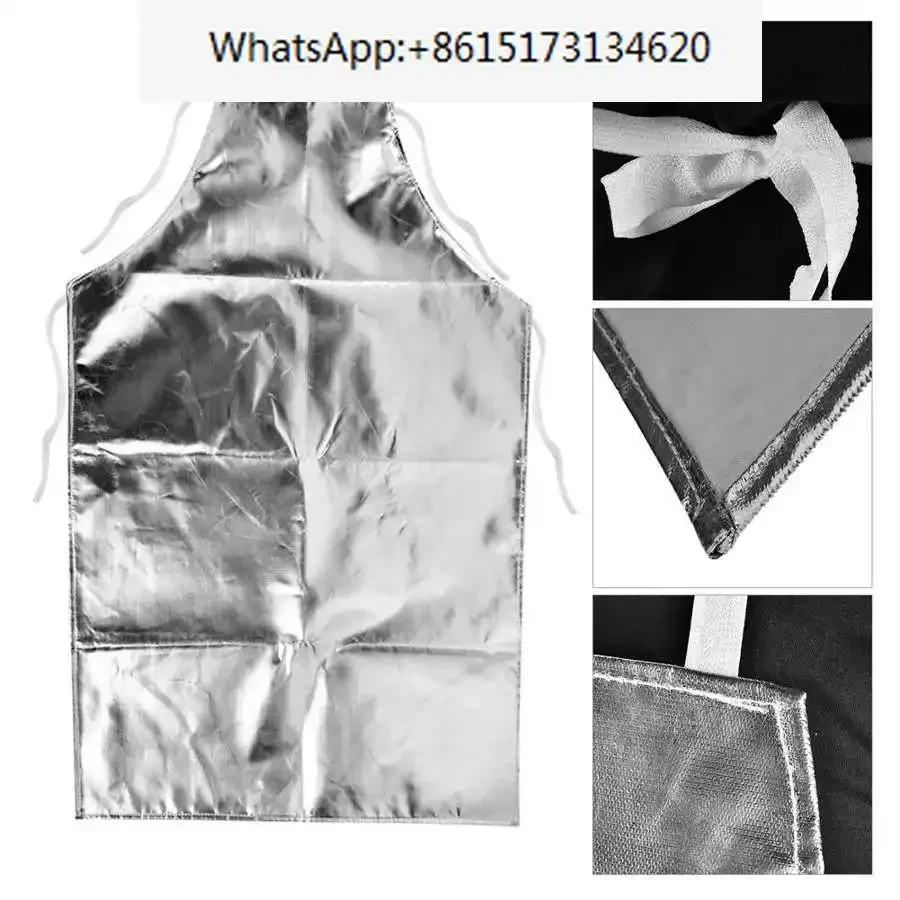 

1000 °C Heat Resistant Apron Aluminum Foil Heat Isolation Apron Anti & Anti-Scalding Fire Retardant Protective Clothes