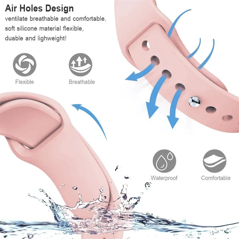 

Ремешок для часов 20 мм 22 мм для Amazfit Bip 3 3Pro GTR 3 4 GTS 2e 3 4 4 mini, силиконовый ремешок для Samsung Galaxy Watch 3/4/5/6/7 44 мм 46 мм