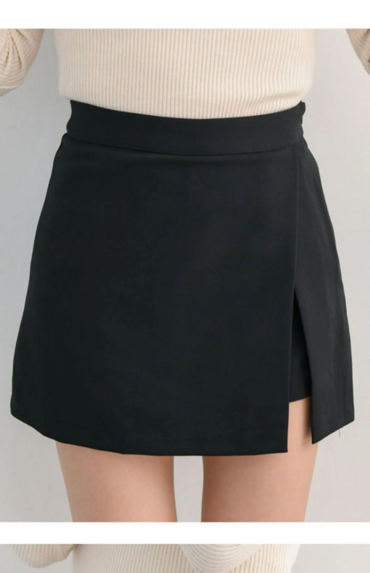 Damenrock mit hoher Taille, A-Linie, lässig, vielseitig, sexy, mit Schlitz, Hüftrock für alle Jahreszeiten – Detail 18