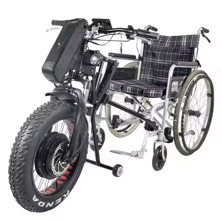 40kmh Speed 20inch 48v 1200w Motor Electric Handcycle Wheelchair Attachment For Manual Wheelchair