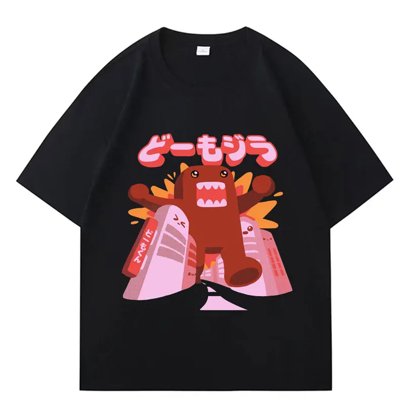 

Funny Domo Kun Monster Graphic Harajuku T Shirts Men's Women Cotton T-Shirts Humor Short Sleeve Oversized Loose Casual Tee Shirt