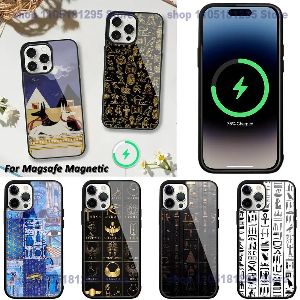 

Ancient Egyptian Art Phone Case For iPhone 17,16,15,14,13,12,11,Plus,Pro,Max,Mini Magsafe Magnetic Wireless Charging