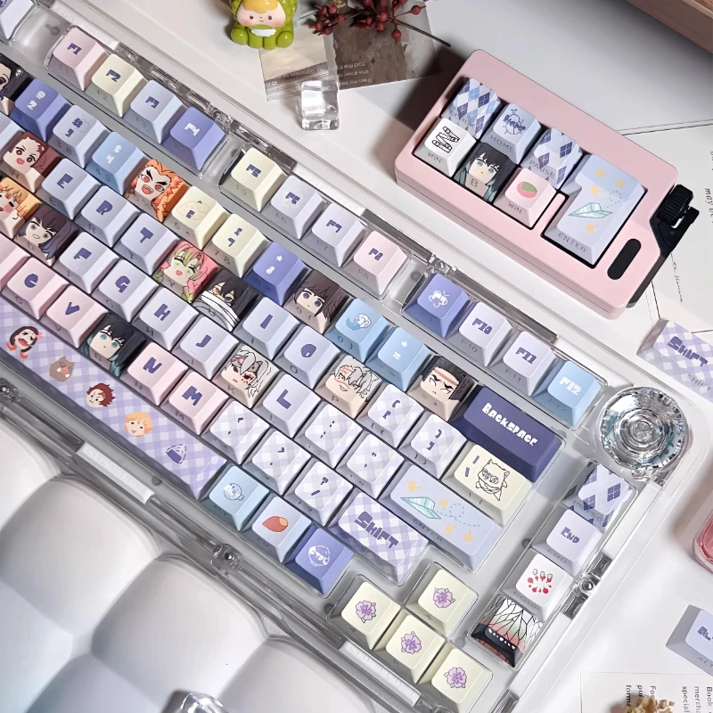 애니메이션 테마 키캡 세트 PBT 승화 체리 프로파일 맞춤형 오리지널 수제 키캡 기계식 키보드 선물 액세서리
