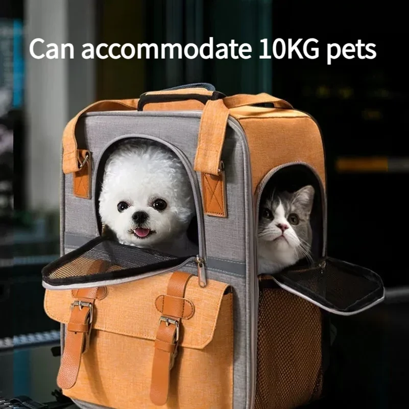 Pet Cat Bag Out Portable Large Capacity Backpack Space Capsule Canvas Breathable Backpack Medium and Small Dog