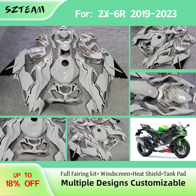 

Горячий стиль, обтекатели ZX6R 2019 2020 2021 2022 2023, комплект обтекателей для мотоцикла, послепродажный кузов для Kawasaki 636 ZX 6R 19-23