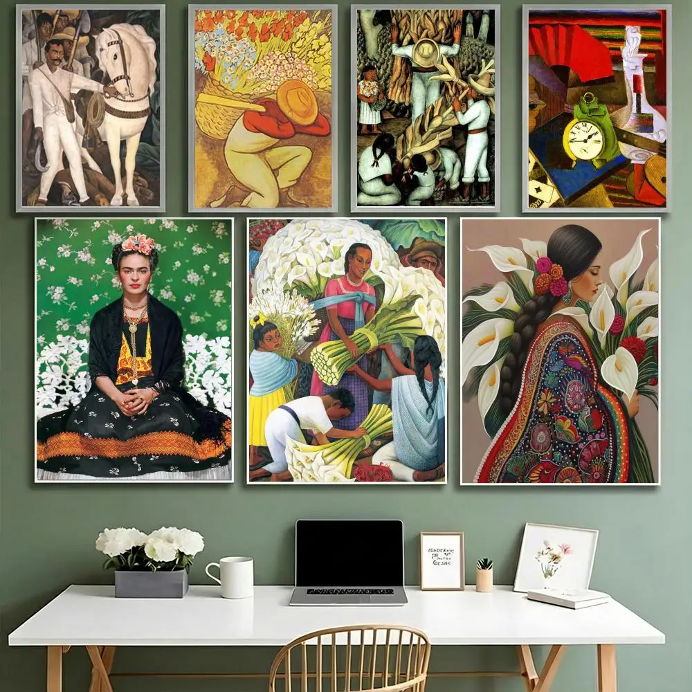 Diego Rivera Poster HD impermeable de alta dureza autoadhesivo decoración de pared Universal